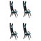 Turquoise - Blue - Turquoise Colette Armchairs by Colé Italia, Set of 4, Image 1