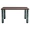 Medium Walnut and Green Marble Sunday Dining Table by Jean-Baptiste Souletie 1