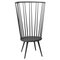 Schwarzer Birkenholz Stuhl von Storängen Design 1
