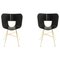 Gold 4 Legs Tria Chair with Ral Color Seat by Colé Italia, Set of 2 1