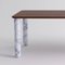 X Large Walnut and White Marble Sunday Dining Table by Jean-Baptiste Souletie 3