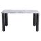 Medium White and Black Marble Sunday Dining Table by Jean-Baptiste Souletie 1