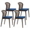 Blue Canaletto Vienna Chairs by Colé Italia, Set of 4 1