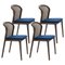 Blue Canaletto Vienna Chairs by Colé Italia, Set of 4, Image 1