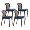 Blue Canaletto Vienna Chairs by Colé Italia, Set of 4 2