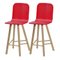 Red Tapparelle High Back Tria Stool by Colé Italia, Set of 4 5