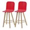 Red Tapparelle High Back Tria Stool by Colé Italia, Set of 4, Image 5