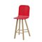 Red Tapparelle High Back Tria Stool by Colé Italia, Set of 4, Image 2