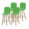 Green Tapparelle High Back Tria Stools by Colé Italia, Set of 4 5