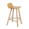 Low Back Natural Leather Tria Stool by Colé Italia 2