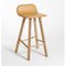 Low Back Natural Leather Tria Stool by Colé Italia 1