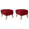 Red Natural Oak Raf Simons Vidar 3 My Own Chair Footstool from By Lassen, Set of 2 1