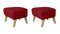 Red Natural Oak Raf Simons Vidar 3 My Own Chair Footstool from By Lassen, Set of 2 2