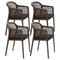 Anthracite Canaletto Vienna Little Armchair by Colé Italia, Set of 4 1