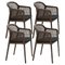 Anthracite Canaletto Vienna Little Armchair by Colé Italia, Set of 4, Image 1