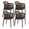 Anthracite Canaletto Vienna Little Armchair by Colé Italia, Set of 4 2