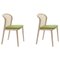Natural Beech Wood Nord Wool Green Vienna Chair by Colé Italia, Set of 2 1