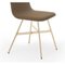 Walnut Tria Gold Upholstered Dining Chair by Colé Italia 3