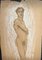 Felice Vellan, Estudio para desnudo masculino, grafito y carbón, 1922, Imagen 2