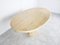 Vintage Oval Travertine Dining Table, 1970s, Image 7