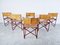 Vintage Leather Folding Chairs, 1980s, Set of 6, Image 6