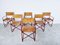 Vintage Leather Folding Chairs, 1980s, Set of 6, Image 5