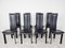 Vintage Black Leather Dining Chairs, 1980s, Set of 8, Image 4