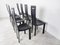 Vintage Black Leather Dining Chairs, 1980s, Set of 8, Image 10