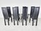 Vintage Black Leather Dining Chairs, 1980s, Set of 8, Image 9