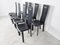Vintage Black Leather Dining Chairs, 1980s, Set of 8, Image 6