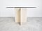 Vintage Round Travertine and Glass Dining Table, 1970s 5