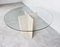 Vintage Round Travertine and Glass Dining Table, 1970s, Image 10