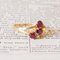 Anello vintage in oro 18k con rubini e diamanti, anni '70, Immagine 2
