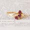 Vintage 18k Gold Ring with Rubies and Diamonds 0.04ctw, 1970s 2