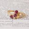 Vintage 18k Gold Ring with Rubies and Diamonds 0.04ctw, 1970s 1