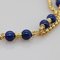 Lapis Lazuli Bead and 18 Karat Yellow Gold Necklace 7