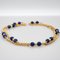 Lapis Lazuli Bead and 18 Karat Yellow Gold Necklace 4