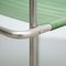 Silla moderna Mid-Century de acero tubular con tela verde, Imagen 7