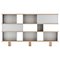 Wood and Aluminium Nuage Shelving Unit by Charlotte Perriand for Cassina 1