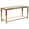 Italian Console Table in Brass and Chrome 1