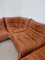 Cognac Brown Leather Togo Sofa by Michel Ducaroy for Ligne Roset, 1970s, Set of 4 10