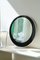 Vintage Italian Black Round Mirror Glass 3