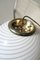 Lámpara de techo vintage de cristal de Murano en blanco, Imagen 6