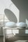 Lampada da soffitto vintage in vetro di Murano bianco con bolle, Immagine 3