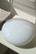 Lampada da soffitto vintage in vetro di Murano bianco con bolle, Immagine 1