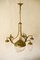 Antique Art Nouveau Brass and Crystal Chandelier, Italy, 1920s, Image 5