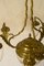 Antiker Jugendstil Kronleuchter aus Messing & Kristallglas, Italien, 1920er 9