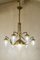 Antique Art Nouveau Brass and Crystal Chandelier, Italy, 1920s, Image 2