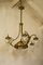 Antique Art Nouveau Brass and Crystal Chandelier, Italy, 1920s, Image 6