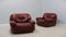 Sapporo Leather Armchairs from Mobil Girgi, 1970s, Set of 2 1